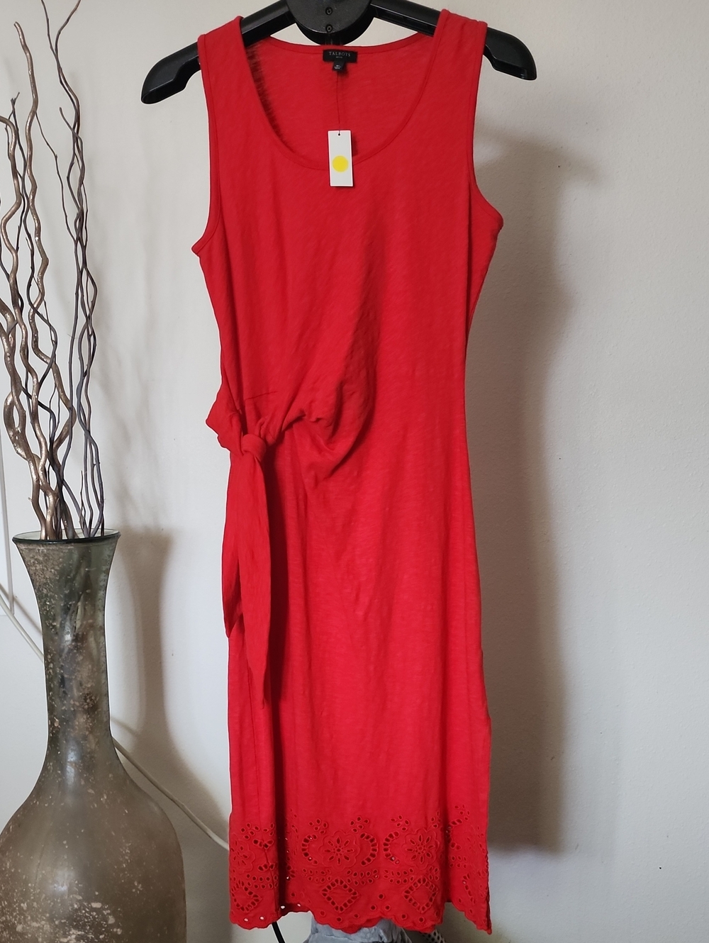 Talbots Vibrant Red Midi Dress
